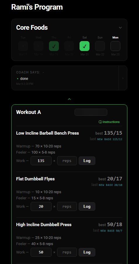 TTM coaching dashboard